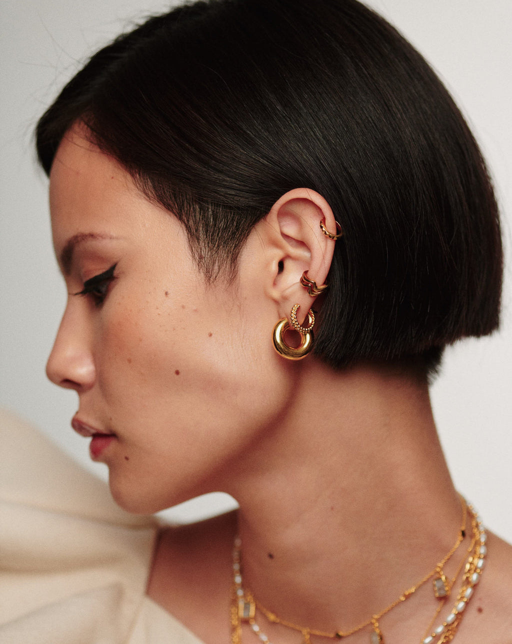 Chubby Small Hoop Earrings | 18ct Gold Vermeil
