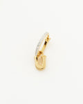 Initial Single Charm Hoop Earring - Initial U | 18ct Gold Vermeil
